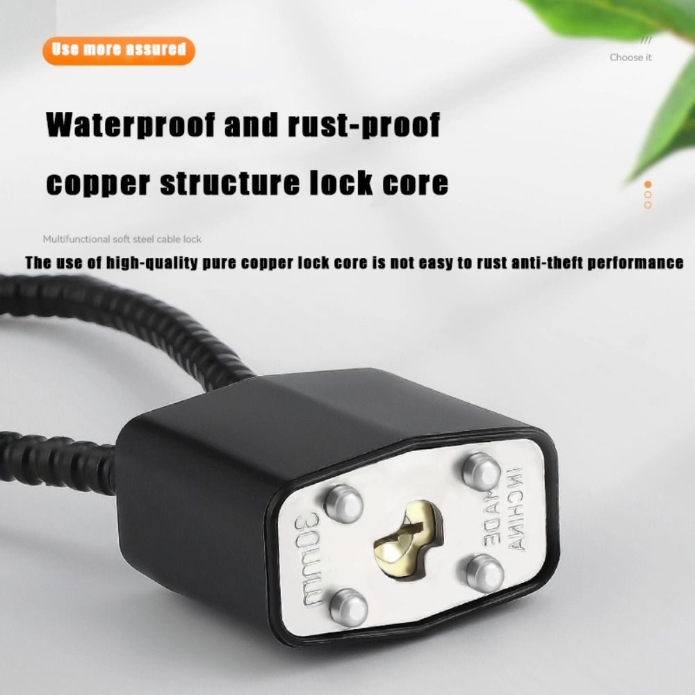 Cable Lock Flexible - Cadeado Portátil Multifuncional Flexível e Macio